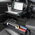 2 In 1 Steering Wheel Desk, Seat Gap Filler Organizer Universal | 14.5*11 Inch Steering Wheel Tray Table & Seat Gap Filler Organizer Car Food Trays With Drinks Holder, Car Desk For Laptop by Unknown