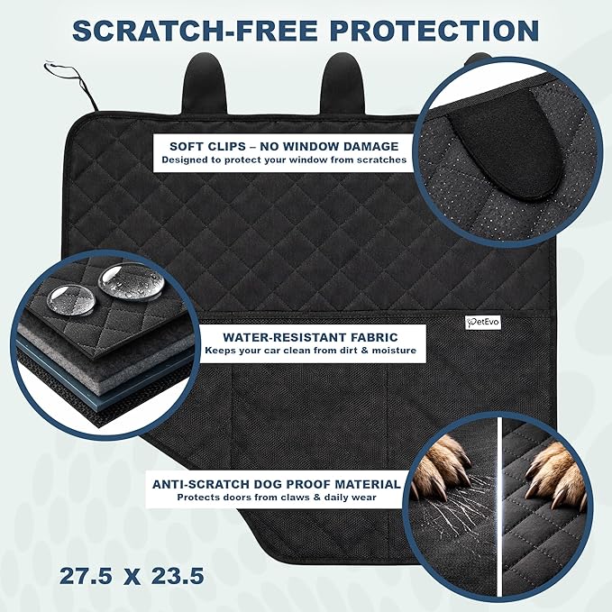 2026 Version-2X Extra Durable Premium Interior Car Door Protector from Dog Scratches - Pet Car Window Protector Door Covers - Waterproof Anti-Scratch, Scratch Resistant, Size 27.5" x 23.5" - Image 6