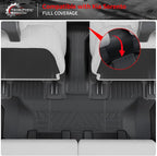 Floor Mats for 2021-2025 2026 Kia Sorento 6&7 Passenger | Not for Hybrid, Trunk Mat Cargo Mat Cargo Liner TPE All Weather Back Seat Cover Protector 2024 Sorento Accessories - Image 4