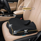 Car Seat Cushion for Driving, Coccyx Cushion for Car (Breathable 4D Cover) | Extra Large Seat Cushion for Car adds Premium Support, Sciatica Pain Relief Cushion With Breathable 4D Mesh Cover (Black) - Image 2
