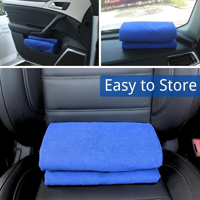 Waterproof Car Seat Cover for Front Seats, Protector for Cars SUVs Trucks, Sweat Towel Seat Covers Bucket for Gym,Workout,Beach,Hiking,Running Swimming (Blue, 1PC) - Image 7