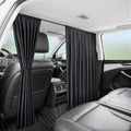 Car Privacy Curtains, Blackout Car Curtains with Rod for Backseat | Car Divider Curtain, Universal for Vehicles Up to 55", SUV, Minivan, Pickup, Crossover, 55"x33" by SnyGardn