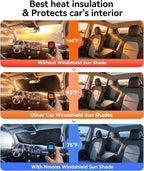 Nmoiss Windshield Sun Shade Umbrella Custom Fit for Toyota 4Runner 2010-2026 Accessories, [Vinyl Coating Heat Shield] Protect Car from Sun Rays & Heat Damage Keep Cool and Protect Interior - Image 2