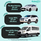 Car Window Shades - Certified 99.79% UVA & 99.95% UVB sun protection. Award winning car sun shade for side windows. 4 Pack (2 Transparency options) 25" x 16" -window shade for car baby by Kinder Fluff - Image 4