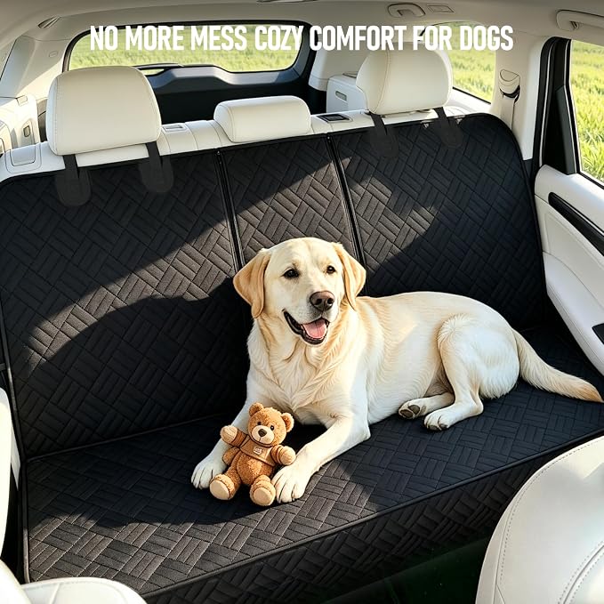 Dog Car Seat Cover for Back Seat, Waterproof 600D Oxford Protector | Non Slip Scratch Resistant Bench Cover, Easy to Clean, Fits Full-Size Trucks/SUVs, 60 Inch, for Travel and Daily Use, - Image 7