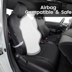 HKZ Fit Corolla Car Seat Cover Full Set for Toyota Corolla 2020-2026 SE,Nightshade & 2020-2022 SE Apex & 2023-2025 XSE & 2025 FX (Sedan-Only) - Faux Leather (Black) - Image 5