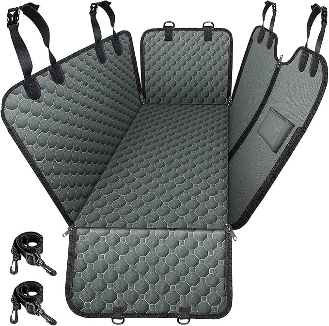 Mancro Dog Car Seat Cover for Back Seat, Waterproof Dog Hammock for Car | 600D Heavy Duty, Scratch-Resistant Back Seat Pet Cover for Dogs with PVE Nonslip Underside, Fits for Sedan, Trucks and SUVs by Mancro