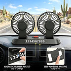 5V USB Dual Car Fan for SUV/Truck/RV, 2-Speed 360° Rotate, No AC Required | Universal compatibility (cars/trucks/RVs/tractors/UTVs)，Dual-head independent 360° rotation，2-speed turbo airflow - Image 5