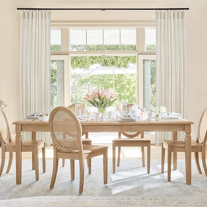 RYB HOME Linen Sheer Curtains 2 Panels for Living Room, Semi Transparent Privacy Drapes with Rod Pocket Farmhouse Style Window Treatments for Bedroom, Linen, 70" W x 84" L - Image 9