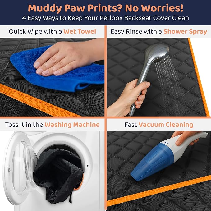 Dog Car Seat Cover for Back Seat, Waterproof Hammock for Car, SUV & Truck, Non-Slip Backseat Cover for Dogs, Heavy-Duty Dog Hammock Style Seat Protector Pets, Easy to Install & Clean - Image 5