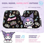 Carbella Kuromi Car Windshield Sun Shade, Official Sanrio Accordion Style Sunshade for Car Window, Cute Kawaii Car Sun Shade Windshield, Kuromi Car Accessories for Women (Neon Party) - Image 2