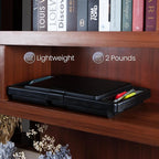 Loddie Doddie Lap Desk, Folding Desk, Bed Table, Black, 9.75"x12" | Built-In Storage with 2 Trays & Pocket, Bed Desk, Easy 2 lb Carry, Car Seat Tray for Travel, Portable Desk, Tucks Under Bed - Image 7