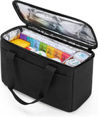 Trunab Insulated Medicine Storage Bag Travel Pill Bottle Organizer,Black | Medication Bag for Prescription, Insulin, Supplements or Medical Supplies,Bag Only by Trunab