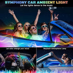 Dreamcolor Acrylic Interior Car LED Strip Light with Wireless APP, RGB 10 in 1 with 175 inches 612 LEDs Fiber Optic Strip Lights for Car, Dual Zone Symphony Neon Car Ambient Lighting - Image 7