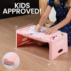 Loddie Doddie Lap Desk, Folding Desk, Portable Table, Blush, 9.75" x 12" | Trays & Pocket Keep Essentials Close, 2 lb Easy to Carry, Sturdy Plastic & Alloy Steel, Bed Desk, Bed Tray, Lap Desk for Kids - Image 7