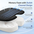 Wedge Car Seat Cushion for Tailbone Pain Relief & Better Visibility, Ergonomic Memory Foam Seat Cushion for Car with Breathable Channel Design, Fits Car, SUV, Truck, Non-Slip Mesh Cover - Image 5