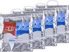 Superio Hot and Cold Insulated Bags for Food Delivery, Grocery Shopping Bags, Food Storage for Hot and Frozen Food for Travel, Disposable Cooler Bag, Reinforced Thermal Lunch Bag (4, 12"x13.5") by Superio