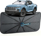 Car Windshield Sun Shade Umbrella for Hyundai Santa Cruz 2022-2026, 1:1 Fit | [Reflective Coated Fabric] Car Shades Sun Visor Keep Car Cool and Protects Interior, Sunshade Umbrella for Front Window by MakeLifeBetter
