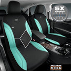 Skechers Work Seat Covers, Leather Car Seat Covers 5-Times Stronger Built-in Webbing, Oxford Fabric Front Seat Cover, Airbag Compatible, Automotive Comfort for Cars, Trucks, SUVs,Mint - Image 2