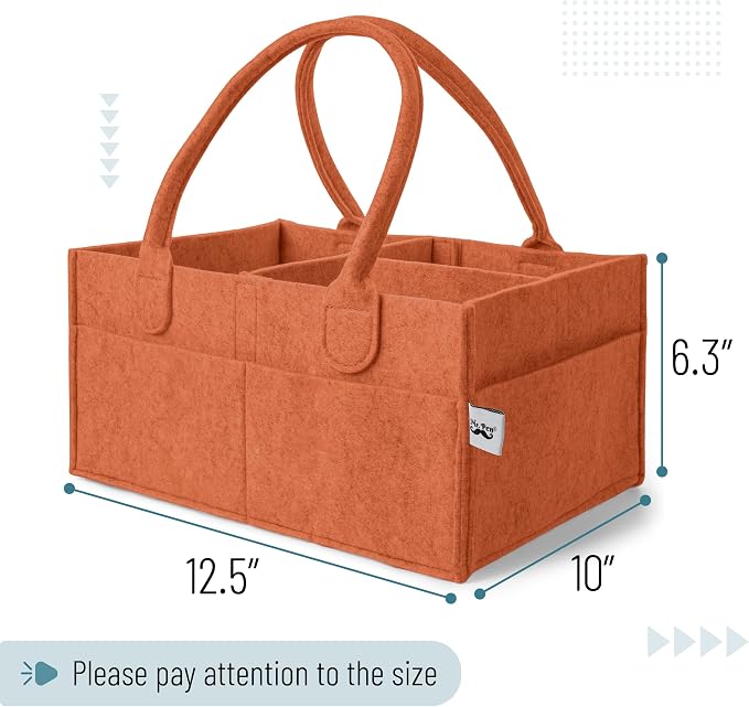 Mr. Pen- Baby Diaper Caddy Organizer, Rustic Warmth | Nursery Storage Bin and Car Organizer for Diapers and Baby Wipes - Image 2