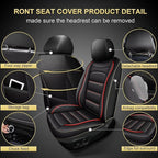IKABEVEM Car Seat Covers for Toyota Corolla 2017-2019 Full Set(5 Seats) | Luxury Fuax Leather, Waterproof, Airbag Compatible, Easy to Install, Scratch‑Resistant Seat Protection, Redline - Image 4
