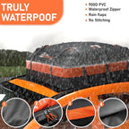 Car Roof Bag Rooftop top Cargo Carrier Bag 15 Cubic feet Waterproof for All Cars with/Without Rack, Includes Anti-Slip Mat, 10 Reinforced Straps, 6 Door Hooks, Luggage Lock - Image 4