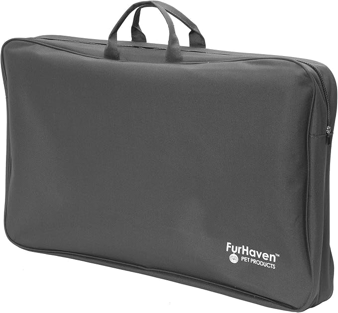 Furhaven Deluxe Multi-Panel Hard Bottom Platform Bridge Backseat Protector w/ Travel Bag - Gray, One Size - Image 6