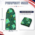 Car Seat Towel Cover for Front Seat, 1Pc Sweat Absorbent Car Seat Protector with Non-Slip Backing, Waterproof Towel Car Seat Cover for Runners, Gym, Swimming, Beach, Pets, Green Court Sport - Image 7