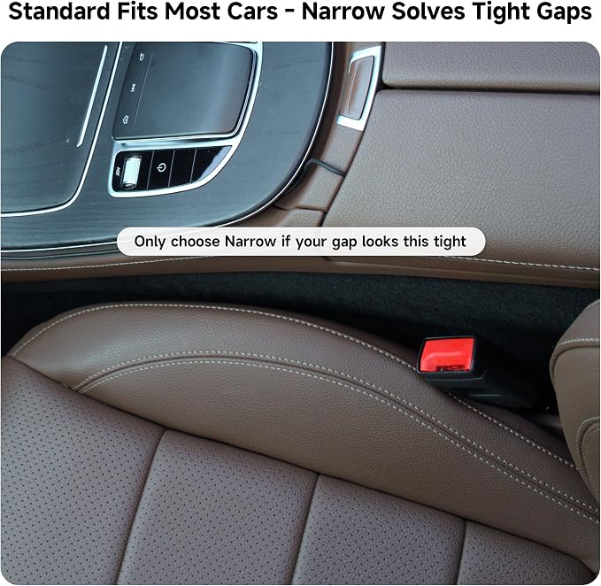 Givifive Car Seat Gap Filler Organizer Soft Foam 3IN1 Storage Slot & Hook | 2 Pack Seat Side Gap Filler Plug Universal Fit Interior Accessory for Car SUV Truck Seat & Console Gap Blocker (Narrow Black) - Image 4