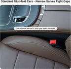 Givifive Car Seat Gap Filler Organizer 2Pack Soft Foam 3IN1 Multifunctional | Seat Side Gap Strip with Slot & Hook Universal Fit Car SUV Truck Fill The Gap Between Seat & Console (Standard Dark Brown) - Image 4