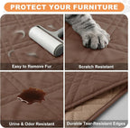 100% Waterproof Washable Dog Blanket, Dark Brown+Taupe, 52"x82" | 7-Layer Reversible Couch Covers for Dogs Met for Sofa Furniture Car Camping - Image 6