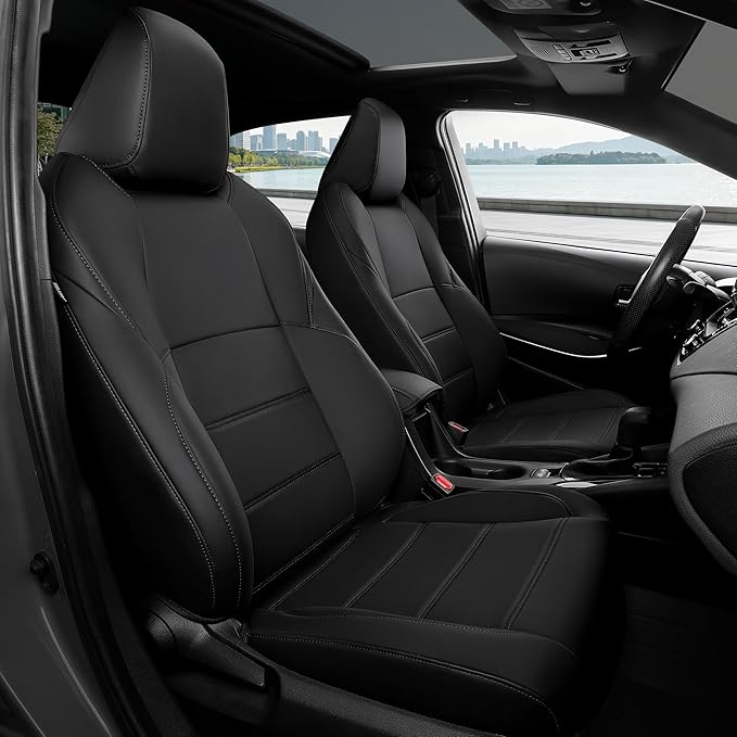 FREESOO Custom Leather Seat Covers for Toyota Corolla SE 2020-2026 | XSE 2023-2025, FX 2025, Sedan, Full Set, Airbag Compatible, Scratch-resistant, Waterproof, Durable Material, Easy-clean by FREESOO