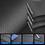 redblue Custom Fit Toyota Corolla Seat Covers for 2014-2019 L/LE/LE Eco | Black leather Seat Covers Full Set, Fit 2014 2015 2016 2017 2018 2019 Corolla L LE LE Eco, Front and Rear Car Seat Cover - Image 5