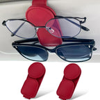 KIWEN 2 Pack Sunglasses Holder for Car Visor, Magnetic Leather Sunglass Eyeglass Hanger Clip for Car Sun Visor Accessories (2, Black) - Image 9