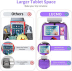 LUCMO Car Backseat Organizer with Foldable Tablet Holder, Dark Purple | 2 Pcs,6 Storage Pockets,Foldable Food Tray,Protectors Kick Mats,Travel Accessories,Seat Cover,Road Trip Essentials - Image 4