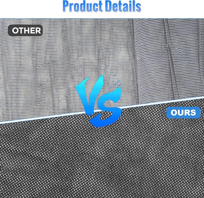 Car Window Screen Sun Shades Compatible with Jeep Grand Cherokee 2010-2021 | 2-in-1 Car Window Screen & Sun Shades Cover, Breathable Mesh Sunshades Privacy & Heat Protector for Camping, Sleeping & Rest - Image 8