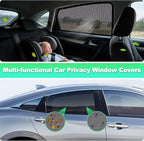 Civic Window Shades 2016-2021, Rear Side Mesh, 2PCS | Custom Fit Window Shades, Breathable Mesh Blocks UV Rays, Reduces Heat & Glare, Creates Comfort for Babies & Rear Passengers - Image 4