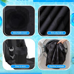 1 Pack Car Seat Towel Cover with Storage Bag, Black Leopard Print Style | 63 x 32 in Car Towel Seat Cover Non Slip Waterproof, Gym Workout Swimming Running, Machine Washable Sweat Absorbent Protector - Image 4