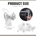 2-Pack Bling Car Seat Headrest Hooks, S Type Crystal Seat Back Hangers, Vehicle Seat Back Storage Hooks, Universal Car Rear Seat Organizer for Handbag, Purse, Coat, Grocery Bags (White) - Image 4