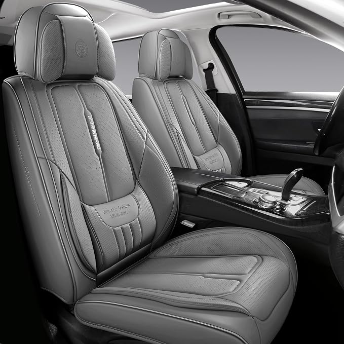 Universal Fit Premium Beige Leather 5-Seats Car Seat Covers | Waterproof full-set seat protector for Cars,SUVs,Trucks,airbag-safe,wipe-clean,10-min install,all-season car seat cushion. - Image 8