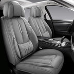 Universal Fit Premium Beige Leather 5-Seats Car Seat Covers | Waterproof full-set seat protector for Cars,SUVs,Trucks,airbag-safe,wipe-clean,10-min install,all-season car seat cushion. - Image 8
