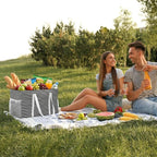 Lifewit Extra Large Tote Bag, Reusable Grocery Bags with Metal Wire Frame and Handles - Image 9