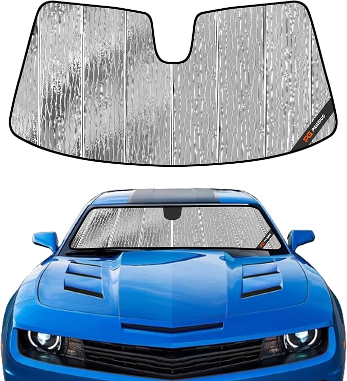 Pigenius Windshield Sunshade for Chevrolet Camaro Coupe 2010-2015, Custom Fit Front Window Sun Shade - AstraGuard by Pigenius