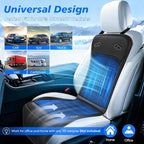 Cooling Car Seat Cover: 2-in-1 Car Seat Cushion with Massage & Ventilation, 12V/24V Universal Fit for Car/Truck/SUV, Intensity, Breathable & Comfortable (Black) - Image 4