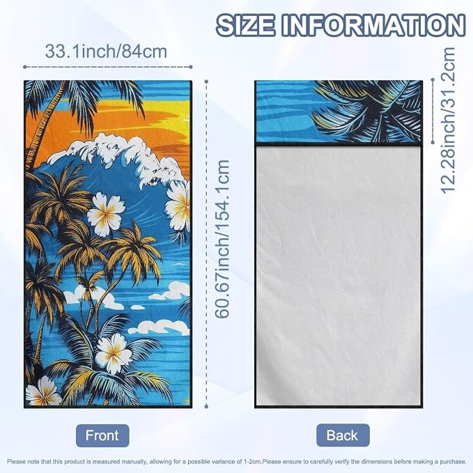 Car Towel Seat Cover Palm Tree Car Seat Cover Protector Breathable Comfortable Cars Interior Accessories for Cars, Trucks, Sedans, Vans, SUVs - Image 7