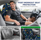 Car Seat Towel Cover 2 Pack for Front Seats, Sweat Absorbent Car Seat Protector with Non-Slip Backing, Waterproof Towel Car Seat Covers for Runners, Gym, Swimming, Beach, Dog Runner Trail - Image 4