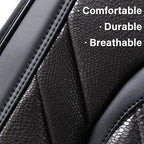 Coverado Car Seat Covers Front Seats, 2 Pack Waterproof Leather Seat Covers for Cars, Luxury Car Seat Protector, Anti-Slip Design Seat Cushions, Black Seat Covers Universal Fit for Most Cars - Image 8