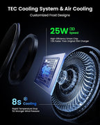 Qi2.2 25W Wireless Car Charger Magnetic Phone Holder Mount for Magsafe with Cooler for Air Vent (TEC), Wireless Fast Charger 25W for iPhone 16-17 Series with iOS 26,15W for iPhone 12-15 (Grey) - Image 2