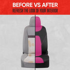 Motor Trend AquaShield Waterproof Pink Front Seat Covers, Black 60/40 Split Bench Rear Seat – Neoprene Front Car Seats Cover, SUV Seat Covers Protector - Interior Cover for Auto, Trucks, & Dog Owners - Image 4