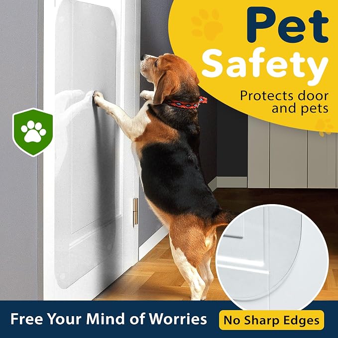 PROTECTO 2Pack Door Protector from Dog Scratching, 18x12 Door Scratch Guard | Heavy Duty Door Scratch Protector for Cats & Dogs, Clear Scratch Shield - Window, Screen Door, Sliding Doors, Indoor Outdoor - Image 7